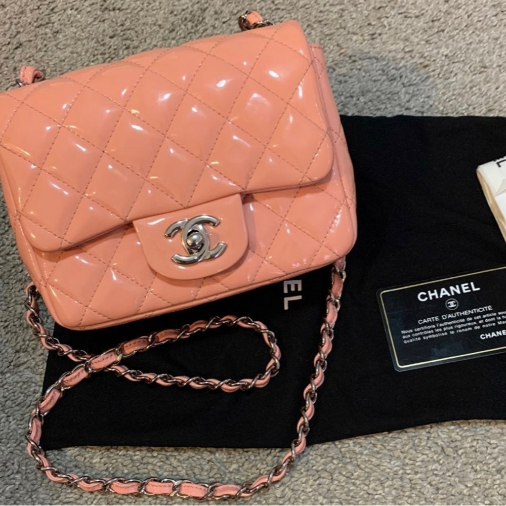 Chanel mini square pink flap